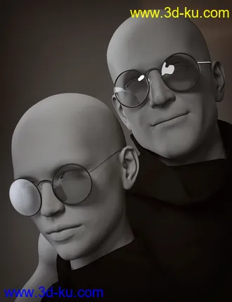 3D打印模型Glasses Bundle for Genesis 8 and 8.1的图片