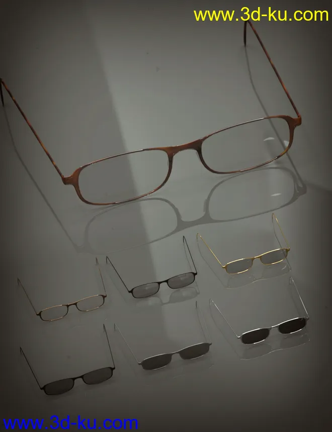 Glasses Bundle for Genesis 8 and 8.1模型的图片14