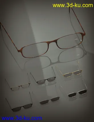 3D打印模型Glasses Bundle for Genesis 8 and 8.1的图片