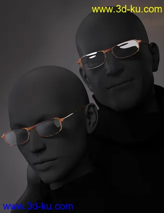 3D打印模型Glasses Bundle for Genesis 8 and 8.1的图片