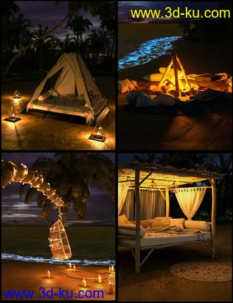 3D打印模型Glowing Beach Props的图片