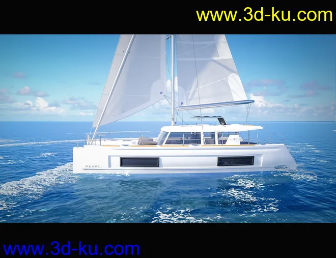 Glowing Beach Sailboat模型的图片9