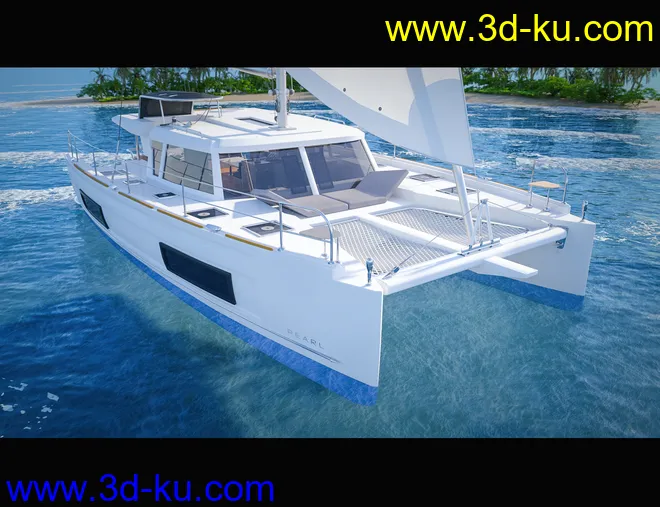 Glowing Beach Sailboat模型的图片13