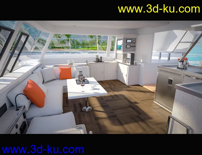 Glowing Beach Sailboat模型的图片14