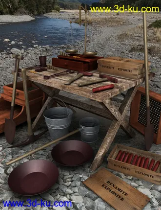 3D打印模型Gold Prospecting Equipment的图片