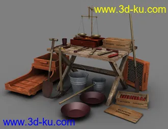 3D打印模型Gold Prospecting Equipment的图片
