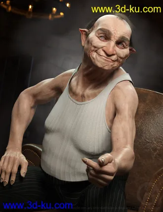 3D打印模型Grampa Vampire for Genesis 8.1 Male的图片
