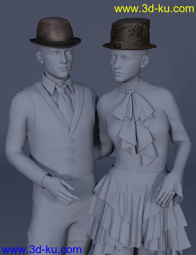 Haberdashery Hats for Genesis 8 and 8.1模型的图片2