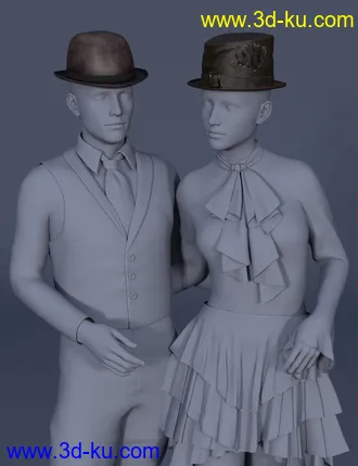 3D打印模型Haberdashery Hats for Genesis 8 and 8.1的图片