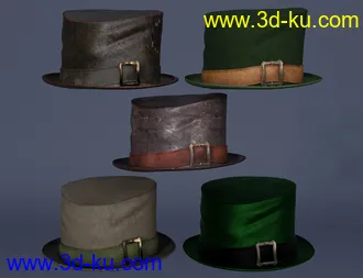 3D打印模型Haberdashery Hats for Genesis 8 and 8.1的图片