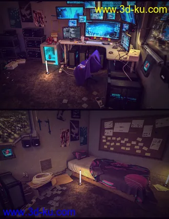 3D打印模型Hacker Hideout Room的图片