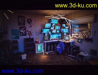 3D打印模型Hacker Hideout Room的图片