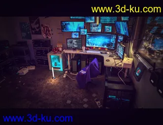 3D打印模型Hacker Hideout Room的图片