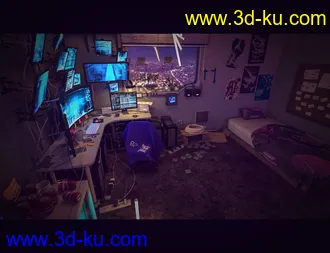 3D打印模型Hacker Hideout Room的图片