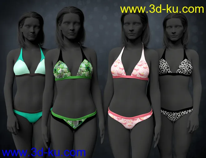 Hannelore Bikini Outfit Textures模型的图片2