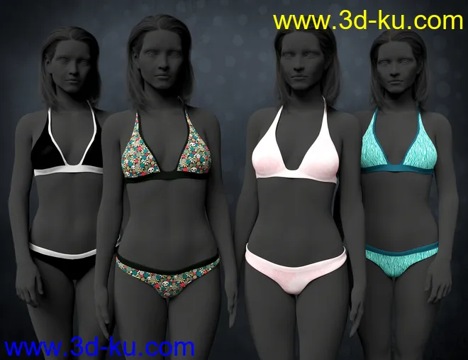 Hannelore Bikini Outfit Textures模型的图片3