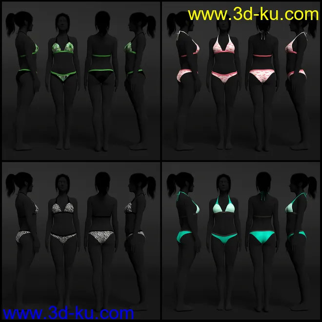 Hannelore Bikini Outfit Textures模型的图片7