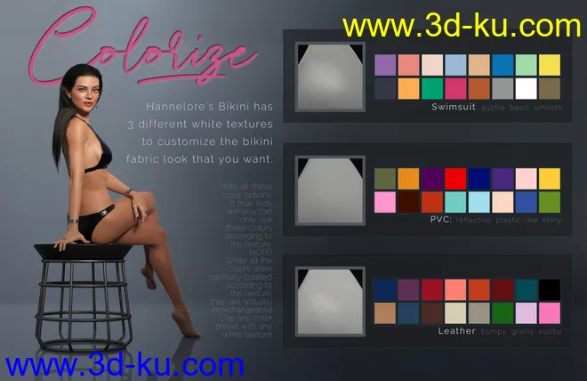 Hannelore Bikini Outfit Textures模型的图片10