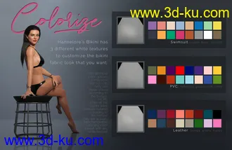 3D打印模型Hannelore Bikini Outfit Textures的图片