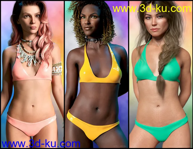 Hannelore Bikini Outfit Textures模型的图片11