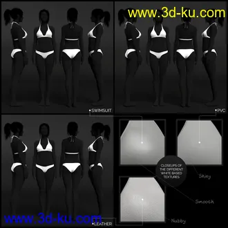 3D打印模型Hannelore Bikini Outfit Textures的图片