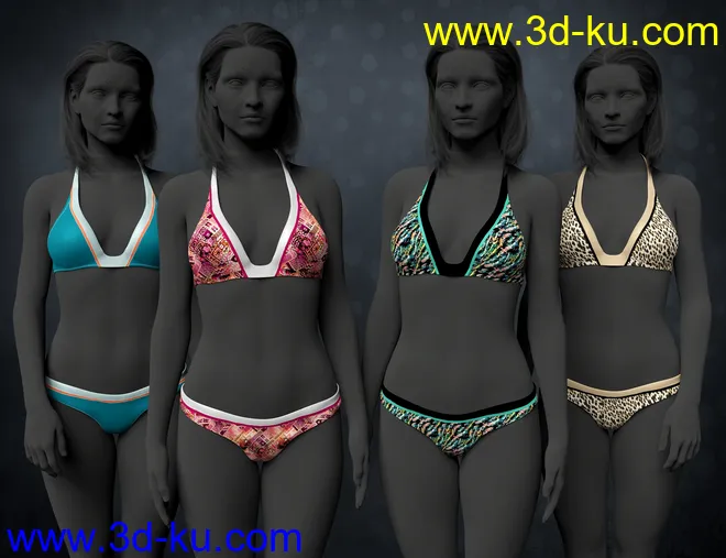 Hannelore Bikini Outfit Textures模型的图片14