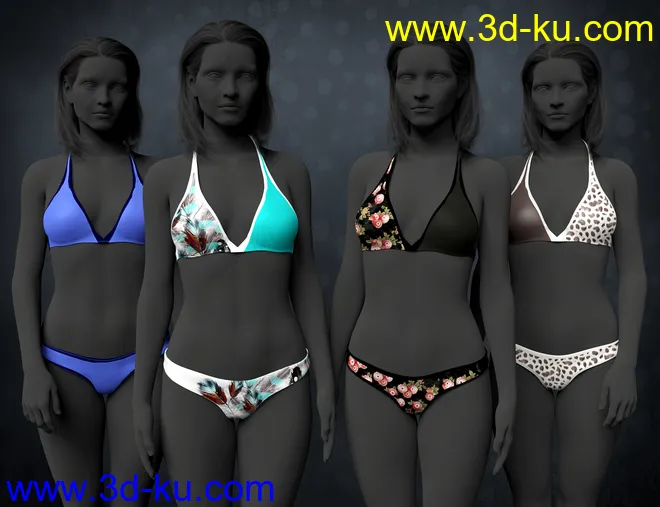 Hannelore Bikini Outfit Textures模型的图片15