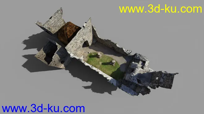 HD Scans Church Ruin 2模型的图片6