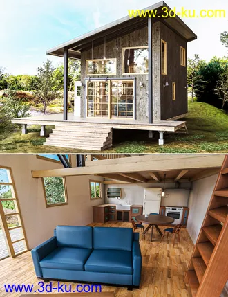 3D打印模型Hill Top Cabin的图片