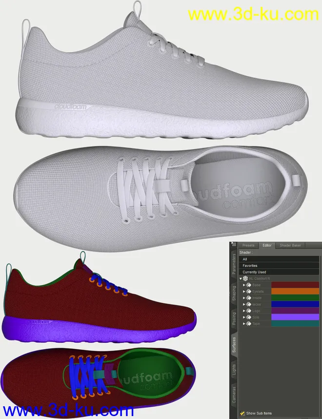 HL Sneakers for Genesis 8 and 8.1 Males模型的图片3