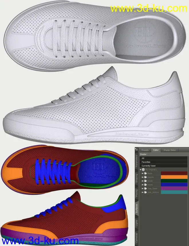 HL Sneakers for Genesis 8 and 8.1 Males模型的图片7
