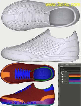 3D打印模型HL Sneakers for Genesis 8 and 8.1 Males的图片
