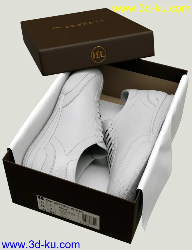 HL Sneakers for Genesis 8 and 8.1 Males模型的图片8