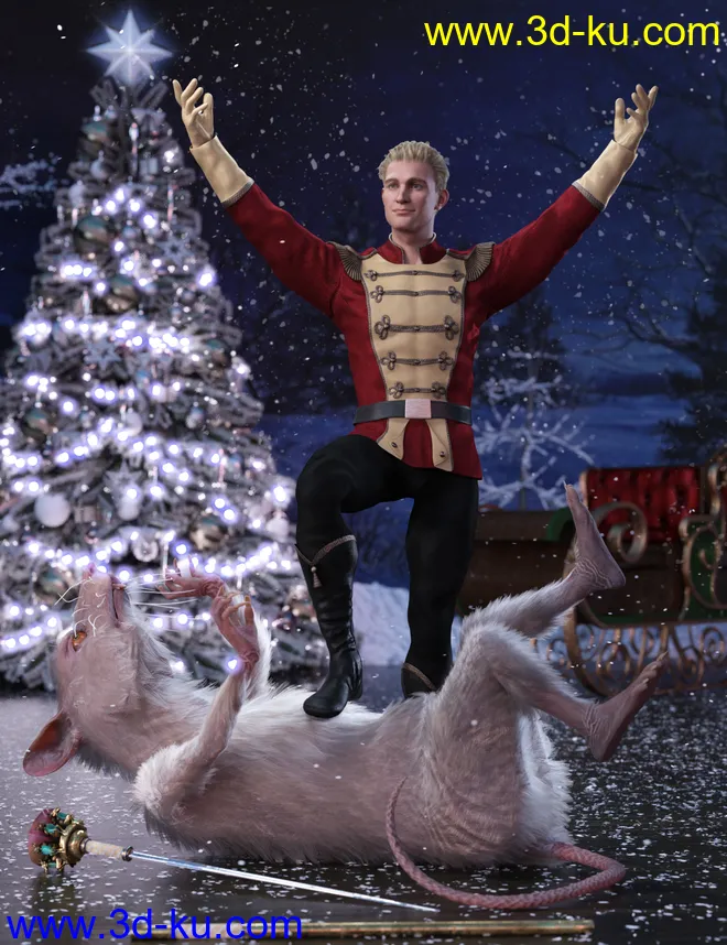 Holiday Ballet Outfit for Genesis 8 and 8.1 Males模型的图片1