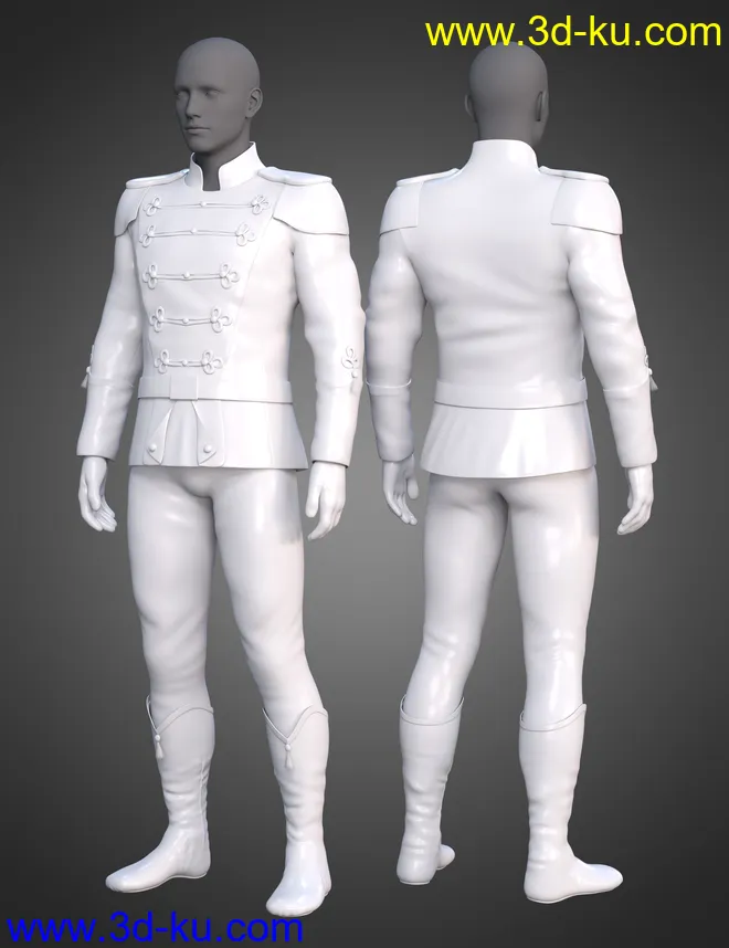 Holiday Ballet Outfit for Genesis 8 and 8.1 Males模型的图片4