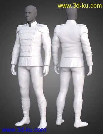 3D打印模型Holiday Ballet Outfit for Genesis 8 and 8.1 Males的图片