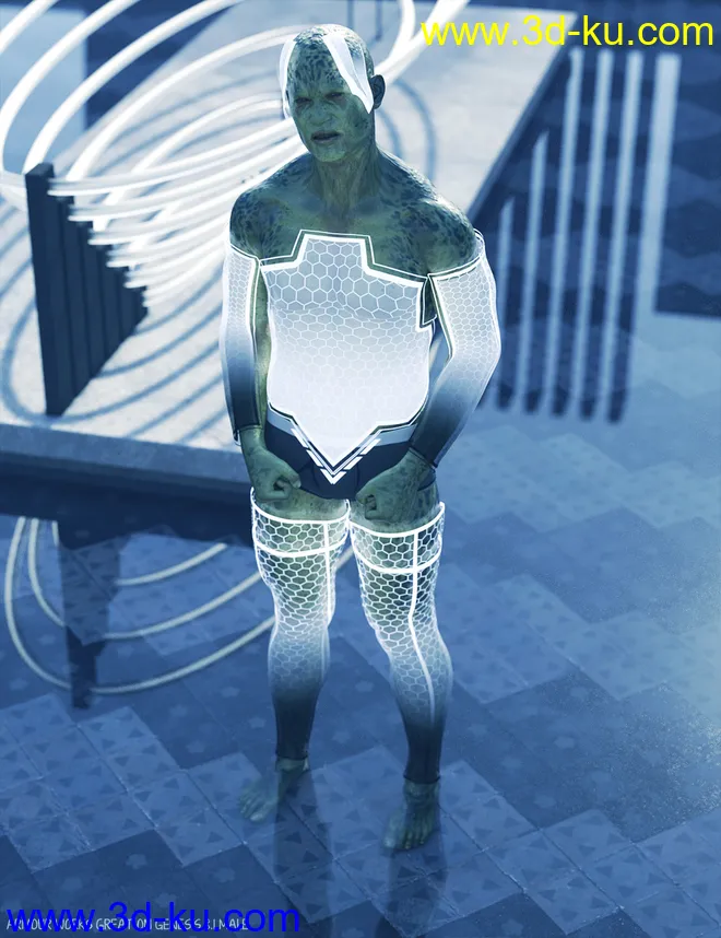 Holo Shield Geoshells for Genesis 8 and 8.1 Male and Life 2.0 Android模型的图片13