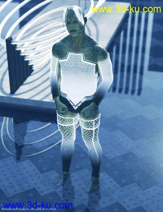 3D打印模型Holo Shield Geoshells for Genesis 8 and 8.1 Male and Life 2.0 Android的图片