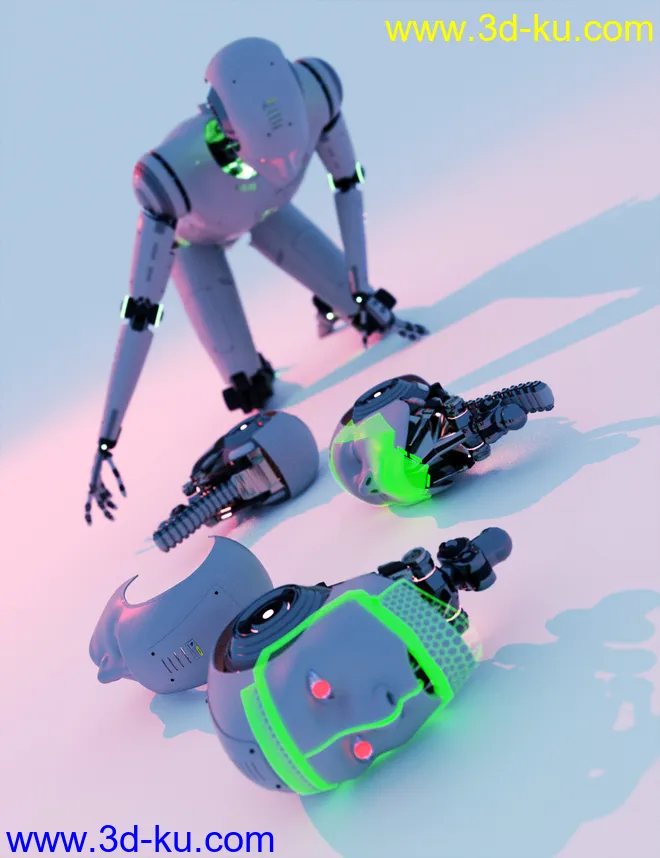 Holo Shield Geoshells for Genesis 8 and 8.1 Male and Life 2.0 Android模型的图片17