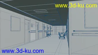 3D打印模型Hospital Hallway的图片