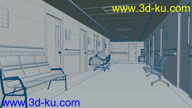 Hospital Hallway模型的图片8
