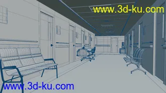 3D打印模型Hospital Hallway的图片