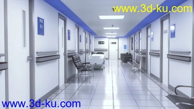 Hospital Hallway模型的图片9