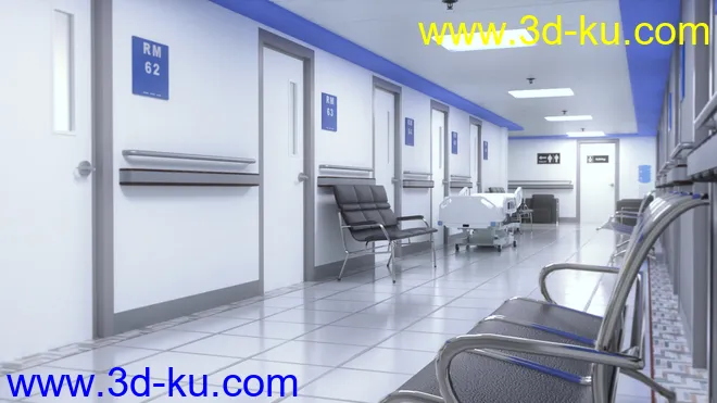 Hospital Hallway模型的图片10