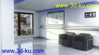 3D打印模型Hospital Hallway的图片