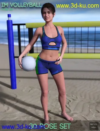 3D打印模型IM Volleyball Poses for Genesis 8 Female的图片