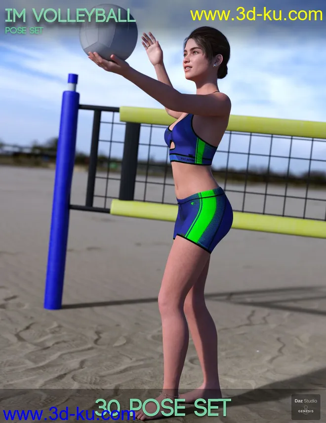 IM Volleyball Poses for Genesis 8 Female模型的图片6