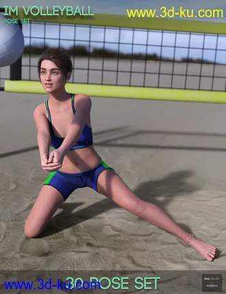 3D打印模型IM Volleyball Poses for Genesis 8 Female的图片