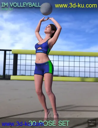 3D打印模型IM Volleyball Poses for Genesis 8 Female的图片