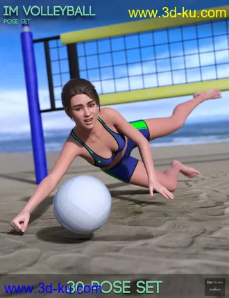 3D打印模型IM Volleyball Poses for Genesis 8 Female的图片